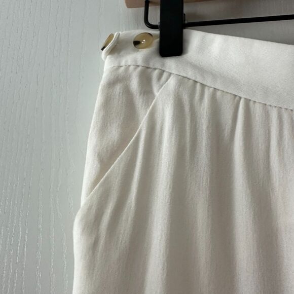 Helmut Lang‎ Silk Ivory White Cream Pants Trousers Size 4 - Picture 4 of 10